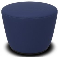 POUF RADAR 1 PLACE DIAMETRE 54 HT43CM  - TISSU JET BLEU JTZ6