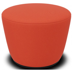 POUF RADAR 1 PLACE DIAMETRE 54 HT43CM  - TISSU JET ORANGE JTR1