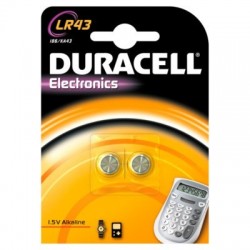 PILES LR43 BOUTON *PQT2*DURACELL 5000394052581