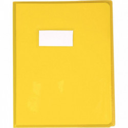 PROTÈGE-CAHIER CRISTAL 17 X 22CM 22/100 COLORIS JAUNE