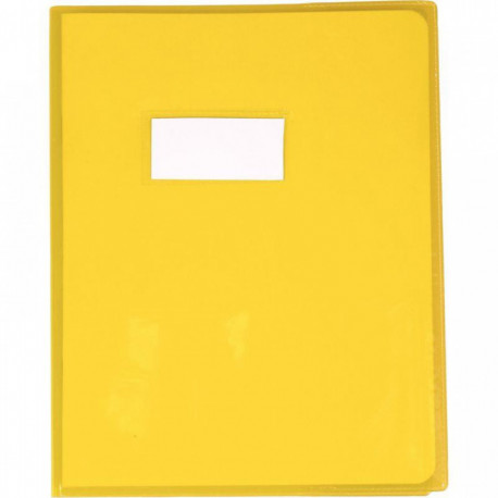 PROTÈGE-CAHIER CRISTAL 17 X 22CM 22/100 COLORIS JAUNE