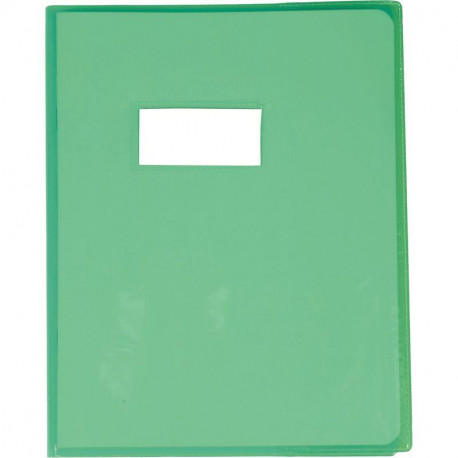 PROTÈGE-CAHIER CRISTAL 17 X 22CM 22/100 COLORIS VERT