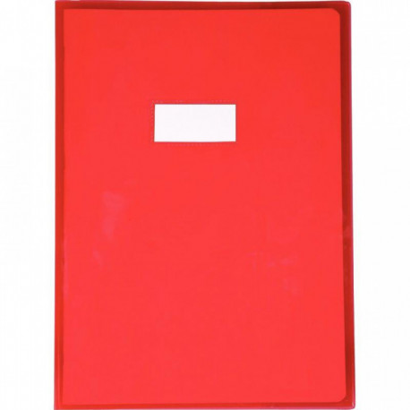 PROTÈGE-CAHIER CRISTAL 21 X 29,7CM 22/100 COLORIS ROUGE