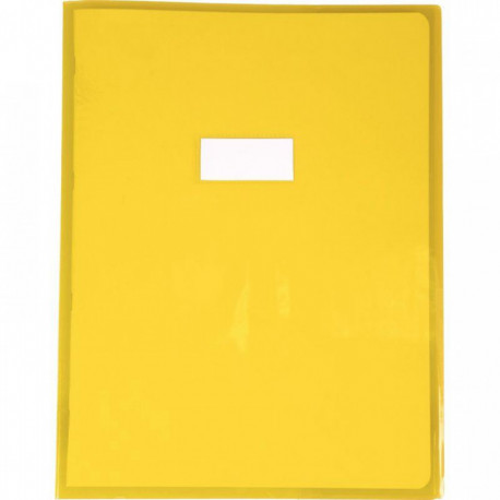 PROTÈGE-CAHIER CRISTAL 24 X 32 CM 22/100 COLORIS JAUNE