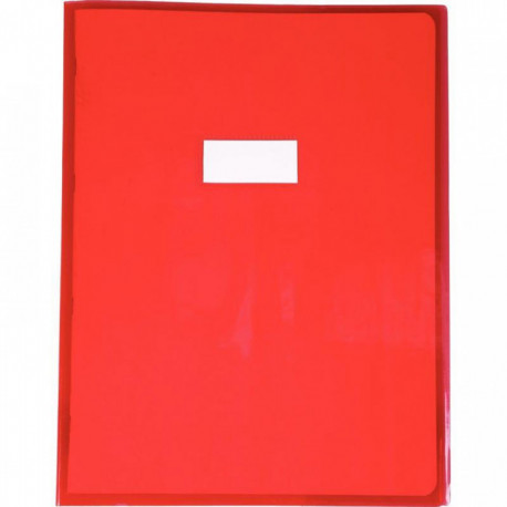 PROTÈGE-CAHIER CRISTAL 24 X 32 CM 22/100 COLORIS ROUGE