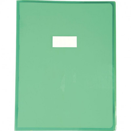 PROTÈGE-CAHIER CRISTAL 24 X 32 CM 22/100 COLORIS VERT