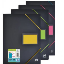 PROTEGE-DOC OXFORD ETUDIANT A4 200 VUES PP ELASTIQUE ASSORTI