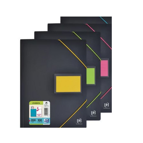 PROTEGE-DOC OXFORD ETUDIANT A4 200 VUES PP ELASTIQUE ASSORTI