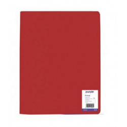 PROTÈGE DOCUMENTS COUVERTURE SOUPLE PP LISSE 120 VUES ROUGE