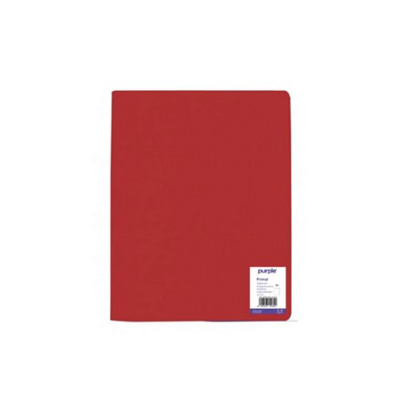 PROTÈGE DOCUMENTS COUVERTURE SOUPLE PP LISSE 120 VUES ROUGE
