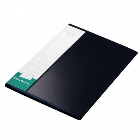 PROTÈGE-DOCUMENTS UP-LINE 160 VUES, COUVERTURE EN POLYPROPYLÈNE RIGIDE NOIR