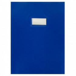 PROTÈGES-CAHIER 21X297 BLEU  *LOT DE 10* 21/100ÈME  PVC PORTE ETIQUETTE