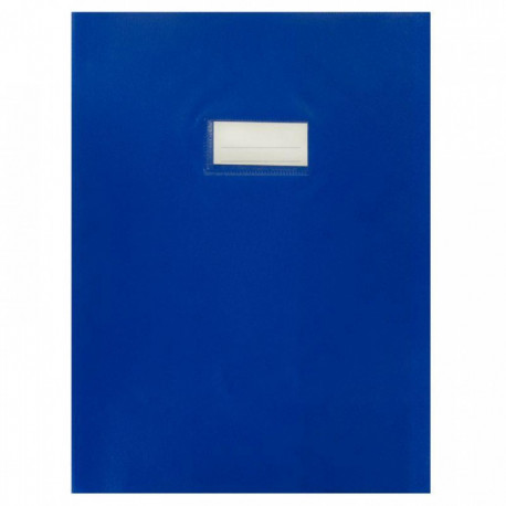 PROTÈGES-CAHIER 21X297 BLEU  *LOT DE 10* 21/100ÈME  PVC PORTE ETIQUETTE