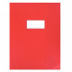 PROTÈGES-CAHIER LUXE OPAQUE RABATS 22/100ÈME 17X22CM PVC CRISTAL ROUGE LOT DE 10