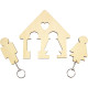 RANGE-CLÉS MAISON EN BOIS À SUSPENDRE