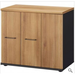 RANGEMENT BAS JAZZ+ FAB FR 3 PORTES-1 PORTE SIMPLE + 1 PORTE DOUBLE PLIANTE COULISSANTE L80xH71 CM CHENE / ANTHRACITE GAR. 3 ANS