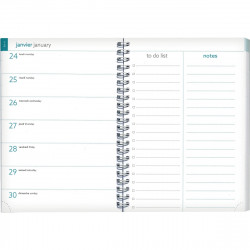 RECHARGE AGENDA EASYTIME 15X21cm 12 mois Janvier à décembre 1 semaine sur 2 pages