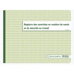 REGISTRE DES CONTROLES DE SANTE ET SECURITE AU TRAVAIL 20 PAGES