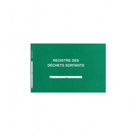 REGISTRE DES DECHETS SORTANTS 210X297  96P ELVE 46008