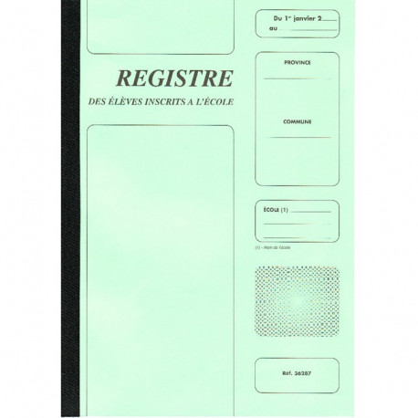 REGISTRE DES ELEVES 16 PAGES (112 ELEVES) ELVE 36287