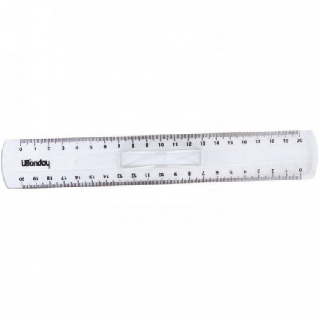 RÈGLE DOUBLE DECIMETRE 20CM CRISTAL