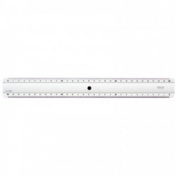 RÈGLE PLATE, 30 CM, 2 BISEAUX