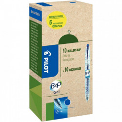 ROLLER BLEU PACK 10STYLO B2P GEL+10RECH BLEU PILOT