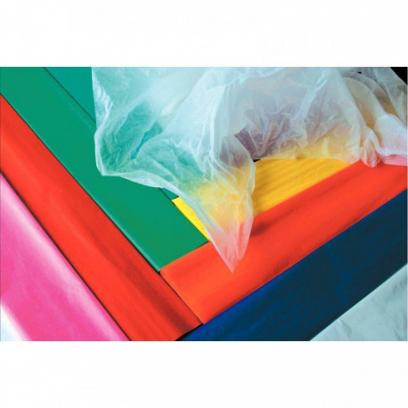 ROULEAU DE 24 FEUILLES DE PAPIER DE SOIE 50 X 75 CM COULEURS ASSORTIES