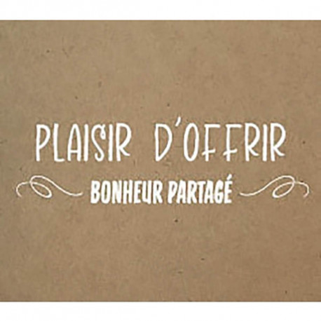 ROULEAU DE 500 ÉTIQUETTES CÉLÉBRATIONS "PLAISIR D'OFFRIR" 40X35MM KRAFT
