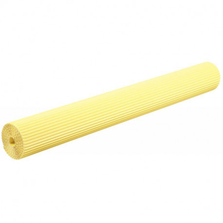 ROULEAU DE CARTON ONDULÉ 2M X 0,70 CM COULEUR CITRON