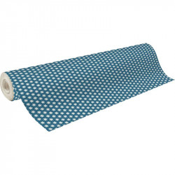 ROULEAU PAPIER CADEAU  BLEU ET FLOCONS DIMENSION 50M X 0,70M