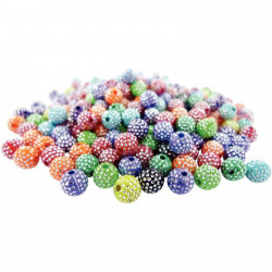 SAC DE 1000 PERLES EN PLASTIQUE EFFET DIAMENTÉE