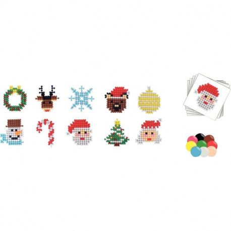 SAC DE 1500 AQUA PERLES 10 MOTIFS THÈME NOEL