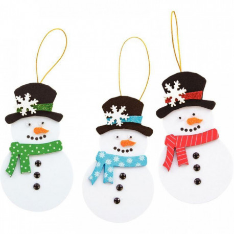 SAC DE 24 BONHOMMES DE NEIGE MOUSSE ET ACCESSOIRES