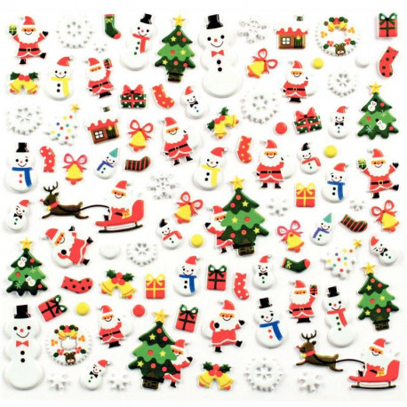 SAC DE 314 STICKERS 3D NOEL