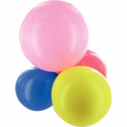 BALLONS DE BAUDRUCHE GÉANTS SACHET DE 100 COULEURS ASSORTIS 90 /100 CM DIAM. 30CM