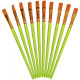 SACHET DE 10 PINCEAUX SYNTHÉTIQUE PLATS N°12