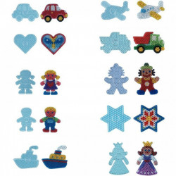 SACHET DE 10 PLAQUES PRÉFORMÉES POUR PERLES HAMA TAILLE MAXI FORMES FANTAISIE
