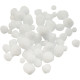 SACHET DE 150 POMPONS BLANC TAILLE ASSORTIE
