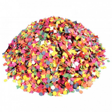CONFETTIS MULTICOLORES SACHET DE 1KG 100% PAPIER 100% BIODEGRADABLES