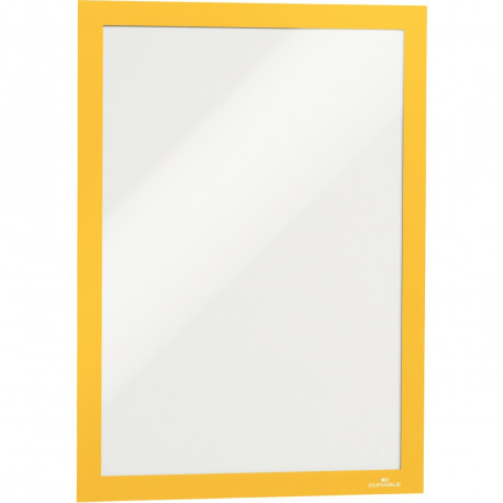 SACHET DE 2 CADRES D'AFFICHAGE A4 ADHÉSIF REPOSITIONNABLE AVEC CONTOUR MAGNÉTIQUE JAUNE