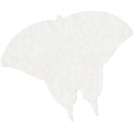 SACHET DE 48 PAPILLONS EN PAPIER DIFFUSEUR BLANC FORMAT 23 X 18 CM