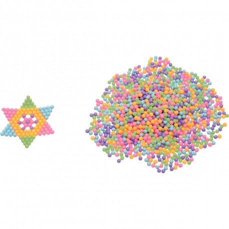 SACHET DE 5000 AQUA PERLES DIAMÈTRE 5MM COLORIS FLUO ASSORTIS