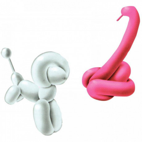 MAXI BALLONS À MODELER SACHET DE 50 ASSORTIS CONCUS SPECIAL.POUR FIGURINES OU ANIMAUX ENVIRON 1.50M GONFLE