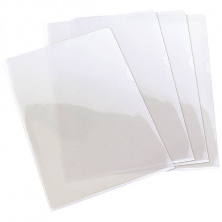 SACHET DE 50 POCHETTES COIN EN PVC LISSE, INCOLORE