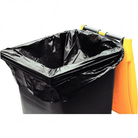 SACS POUBELLE HOUSSES CONTAINER 120L PQT100 25 MICRONS L110XH130 LIEN INDEPENDANT