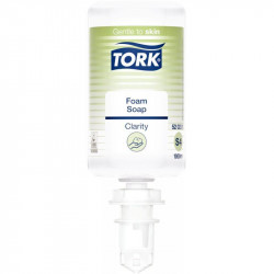 SAVON MOUSSE DOUX 99% NATUREL BIODEGRADABLE  PQT DE 6 RECHARGES DE 1L POUR DISTRIBUTEUR S4  SOIT 2500 DOSES ECOLABEL TORK 520201