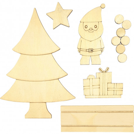 SCÈNE DE NOËL À MONTER EN BOIS