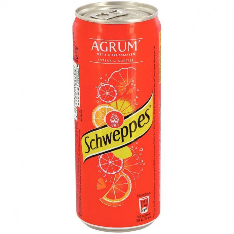SCHWEPPES AGRUMES PACK DE 24 BOITES SLIM DE 33CL 