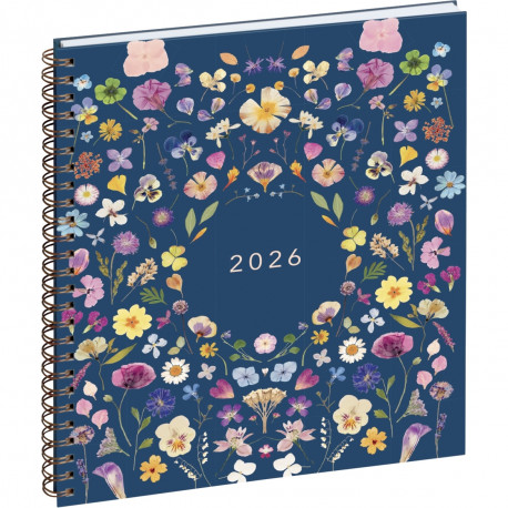 SEMAINIER EUROTIME 22W MARETTE BLEU 19,5x22,5cm 12 mois JANV A DEC